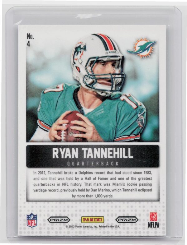2013 Prizm Ryan Tannehill #4 Dolphins Cornerstones - Image 3
