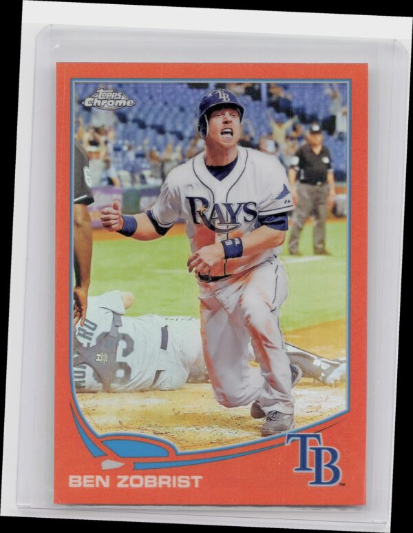 2013 Topps Chrome Ben Zobrist Orange Refractors #205 Rays