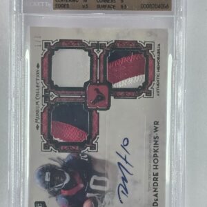 2013 Topps Museum DeAndre Hopkins Triple Relic Emerald AU 1/1 RC BGS 9.5