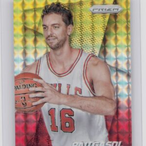 2014-15 Prizm Pau Gasol Prizms Yellow and Red Mosaic #110 Bulls