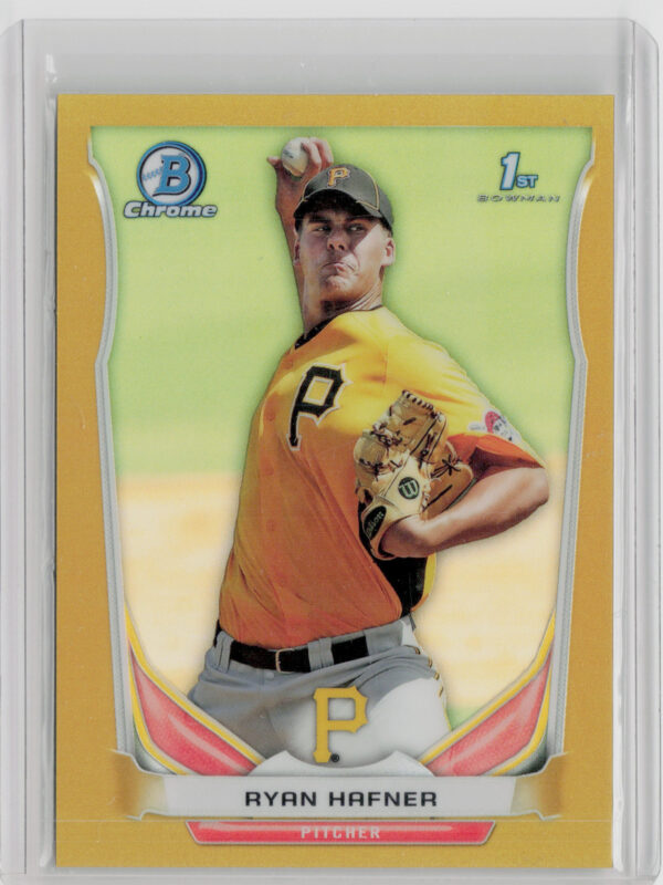 2014 Bowman Chrome Ryan Hafner SN50 #BCP63 Pirates Prospects Gold Refractors