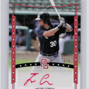 2014 Leaf Perfect Game Jacob Corso AU SN5 #A-JC1 Autographs Red