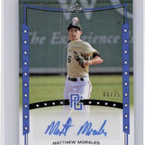 2014 Leaf Perfect Game Matthew Morales AU SN25 #A-MM3 Autographs Blue