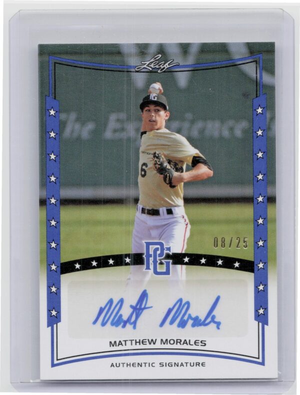 2014 Leaf Perfect Game Matthew Morales AU SN25 #A-MM3 Autographs Blue