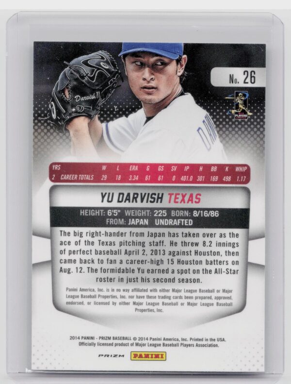 2014 Prizm Yu Darvish Prizms Camo #26 Rangers - Image 3