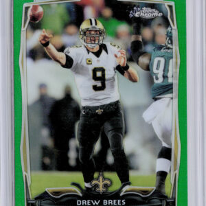 2014 Topps Chrome Drew Brees Green Refractor #17 Saints