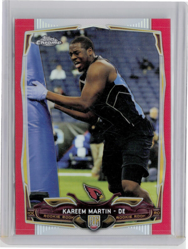 2014 Topps Chrome Kareem Martin Red Refractors SN25 #162 Cardinals