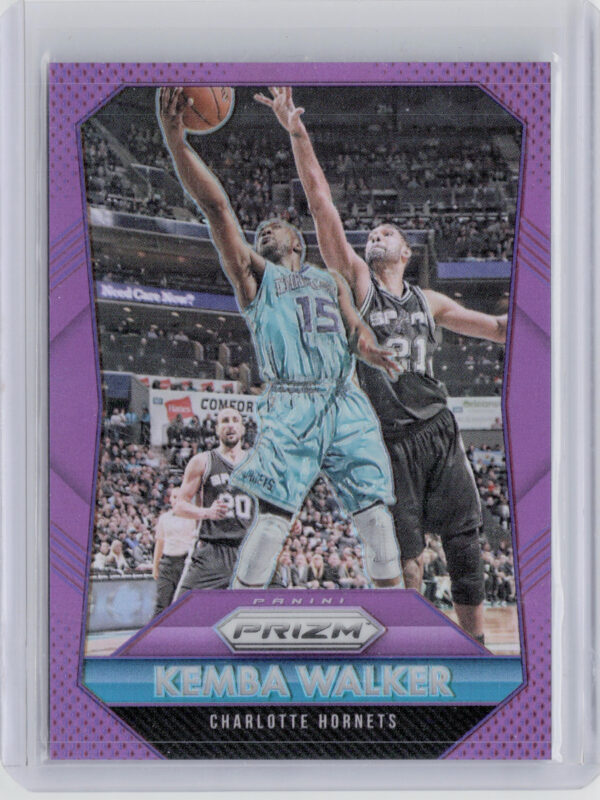 2015-16 Panini Prizm Kemba Walker Purple Prizms SN99 #238 Hornets