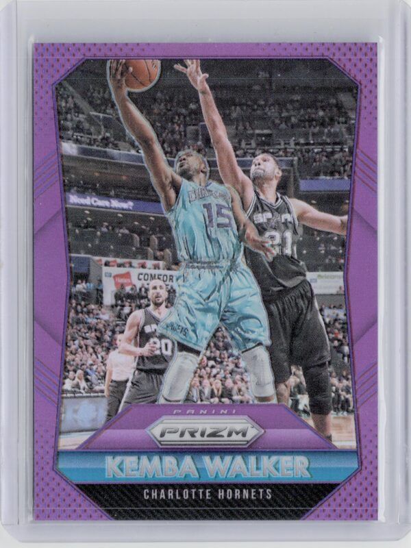 2015-16 Panini Prizm Kemba Walker Purple Prizms SN99 #238 Hornets