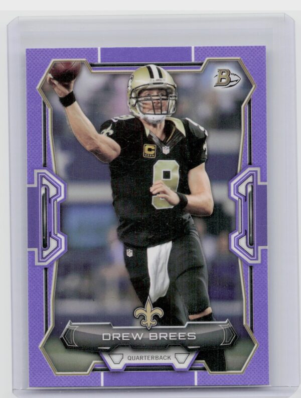 2015 Bowman Drew Brees Veterans Purple #73 Saints