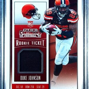 2015 Contenders Duke Johnson JSY #RTS-DU Browns Rookie Ticket Swatches