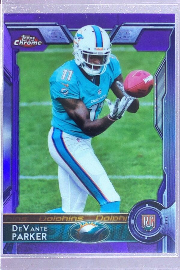 2015 Topps Chrome DeVante Parker Purple Refractor RC #103 Dolphins