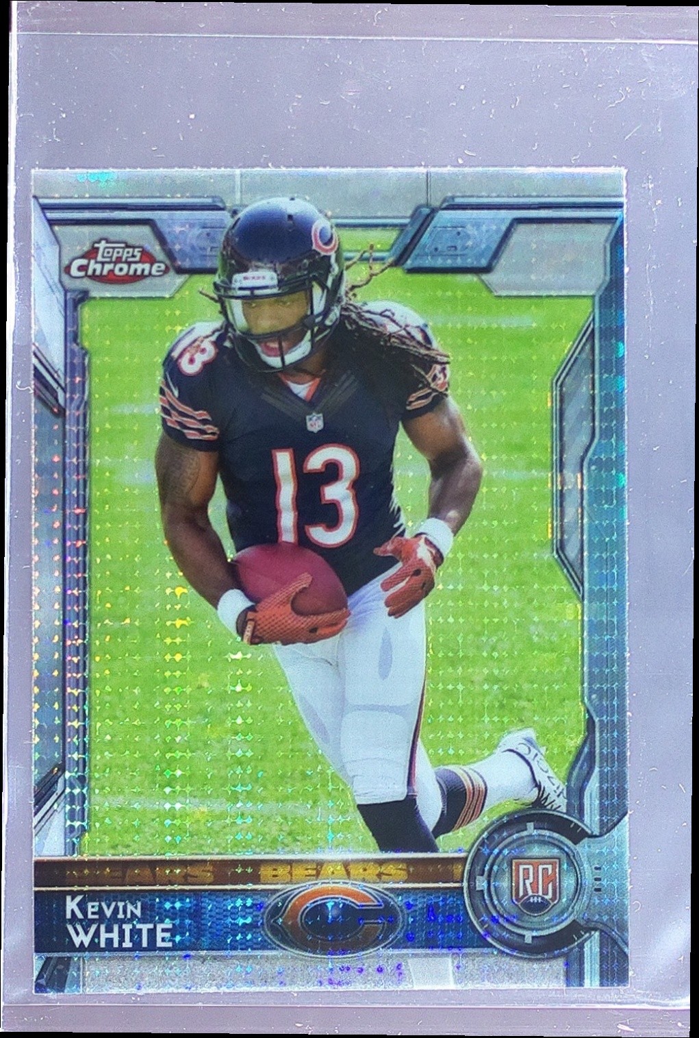 2015 Topps Chrome Kevin White RC Pulsar Refractor #125 Bears