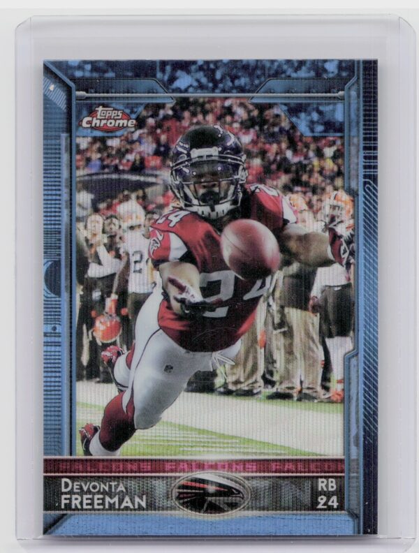 2015 Topps Chrome Mini Devonta Freeman Blue Refractors #94 Falcons