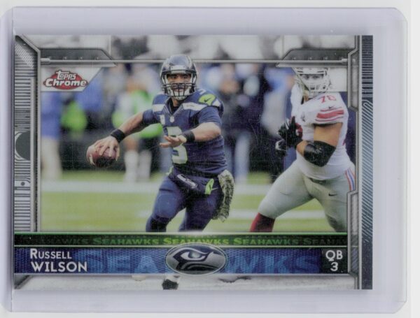 2015 Topps Chrome Russell Wilson Refractor #15 Seahawks