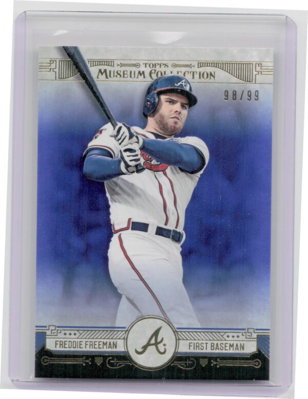 2015 Topps Museum Collection Freddie Freeman Blue SN99 #72 Braves