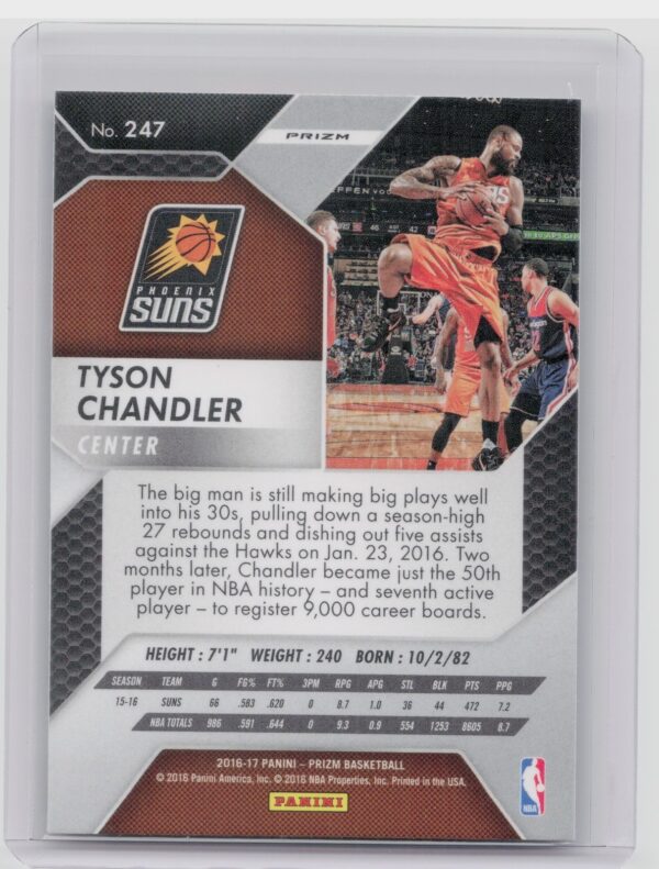 2016-17 Panini Prizm Tyson Chandler Starburst Prizms #247 Suns - Image 3