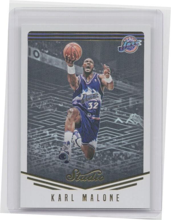 2016-17 Panini Studio Karl Malone #66 Jazz