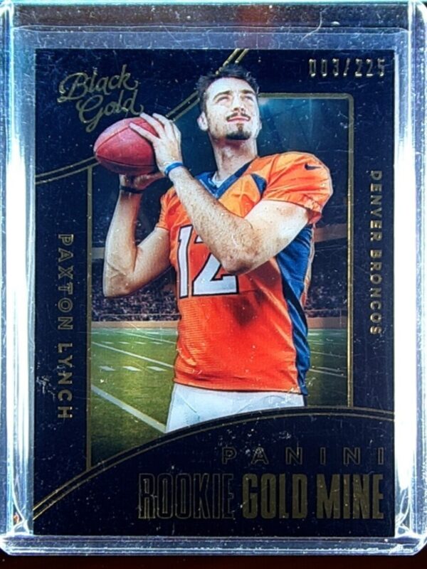 2016 Black Gold Paxton Lynch /225 #RG3 Broncos Rookie Gold Mine