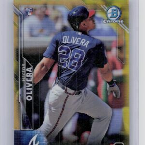 2016 Bowman Chrome Hector Olivera Gold Refractor SN50 #92 Braves
