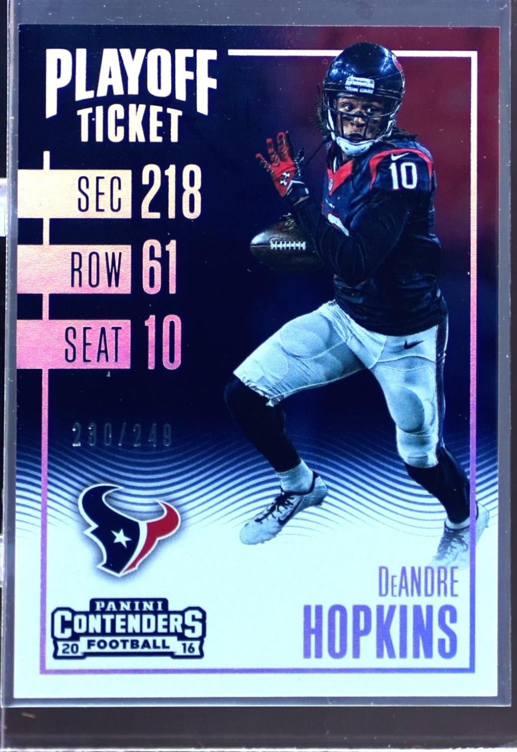 2016 Contenders DeAndre Hopkins Playoff Ticket /249 #90 Texans