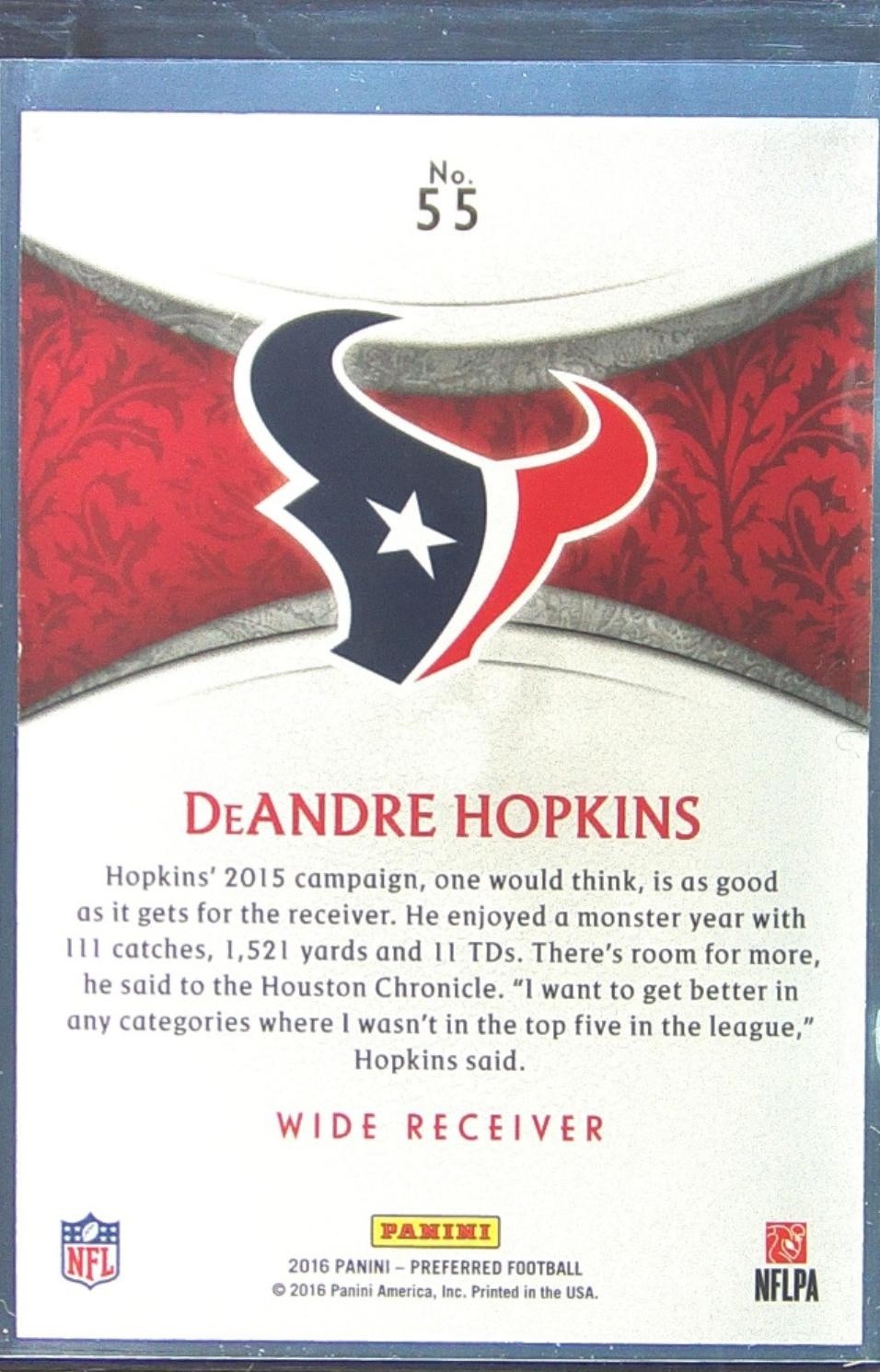 2016 Crown Royale DeAndre Hopkins Holo Gold /149 #55 Texans - Image 3