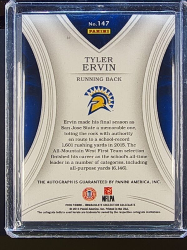 2016 Immaculate Collegiate Tyler Ervin Auto /99 #147 Spartans - Image 3