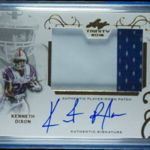 2016 Leaf Trinity Kenneth Dixon AU MEM #PA-KD2 Bulldogs Patch Autograph Gold