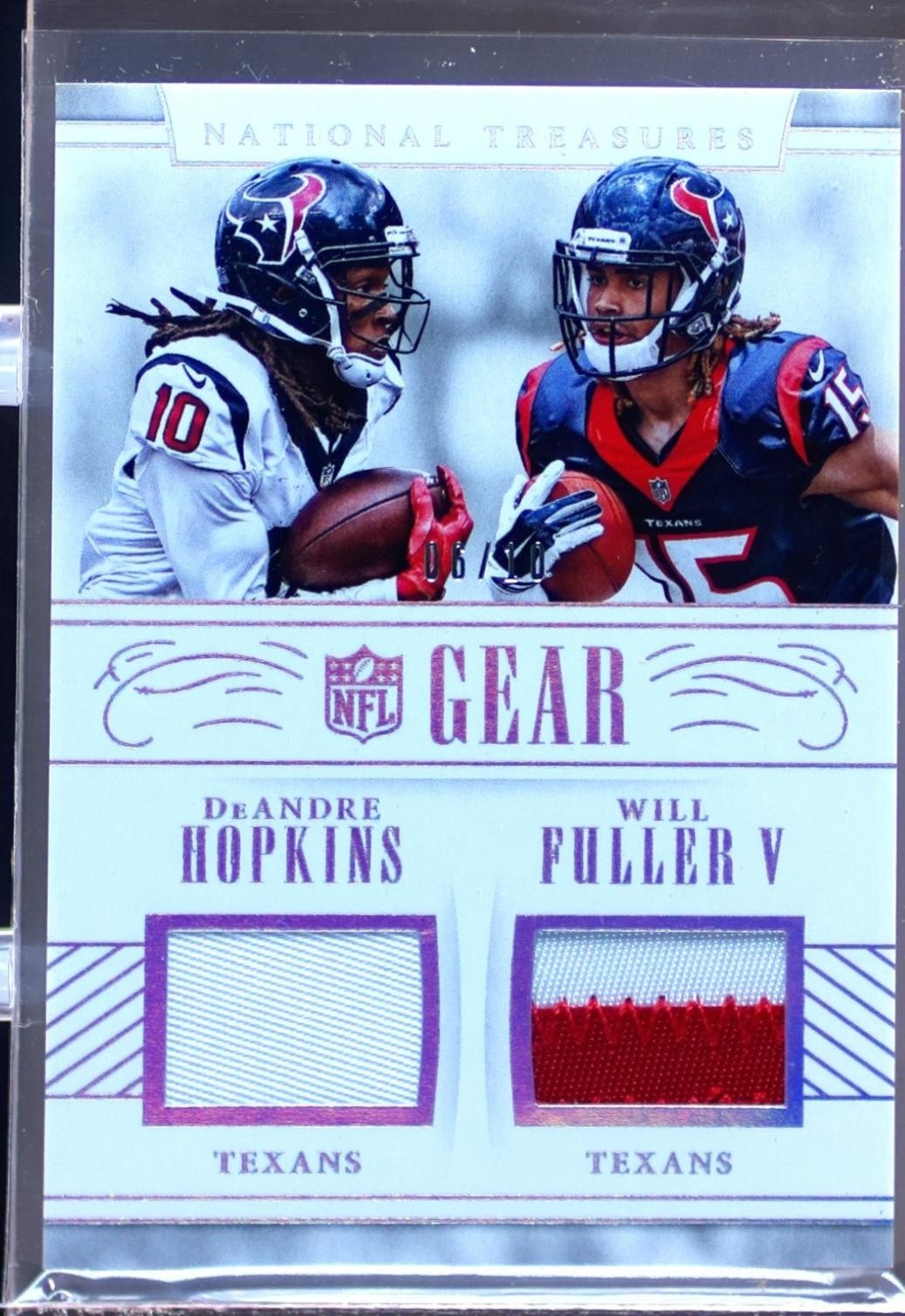 2016 NT DeAndre Hopkins / Will Fuller V /10 JSY #19 Texans Holo Silver