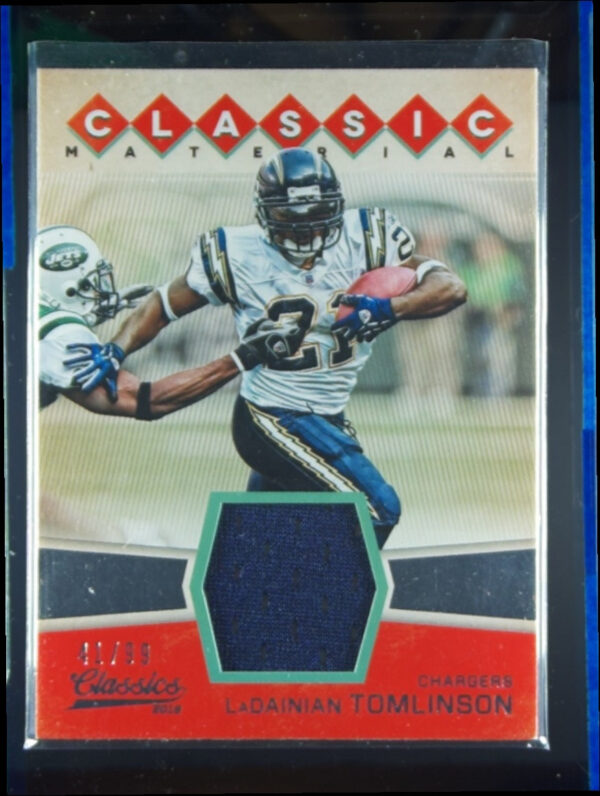 2016 Panini Classics LaDainian Tomlinson SN99 MEM #10 Chargers Classic Material