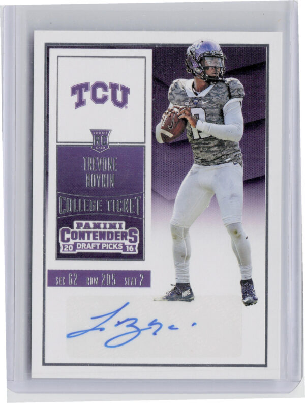 2016 Panini Contenders Draft Picks Trevone Boykin AU #192 Frogs