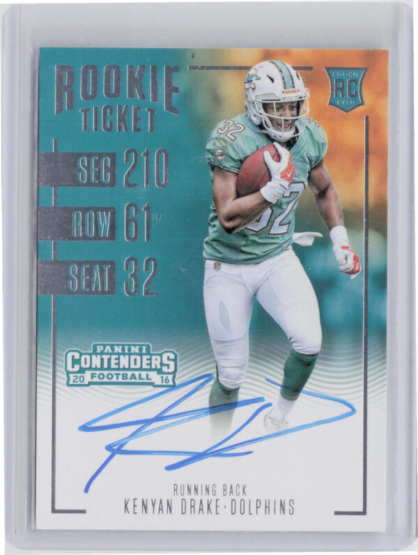 2016 Panini Contenders Kenyan Drake #312 Dolphins