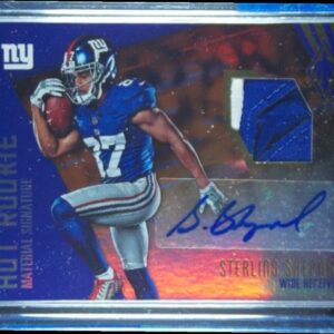 2016 Panini Phoenix Sterling Shepard AU SN99 MEM #HRS-SS Giants Hot Rookie Mater