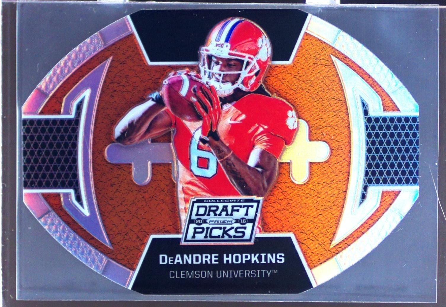 2016 Prizm Collegiate Draft Picks DeAndre Hopkins #13 Tigers Ball Die Cut