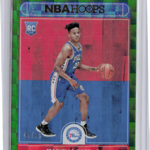 2017-18 Hoops Markelle Fultz Green SN99 #251 76ers