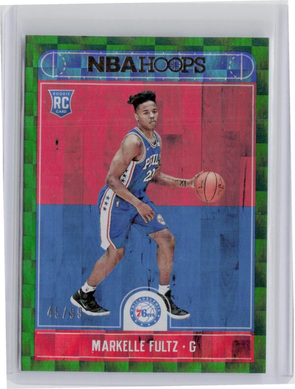 2017-18 Hoops Markelle Fultz Green SN99 #251 76ers