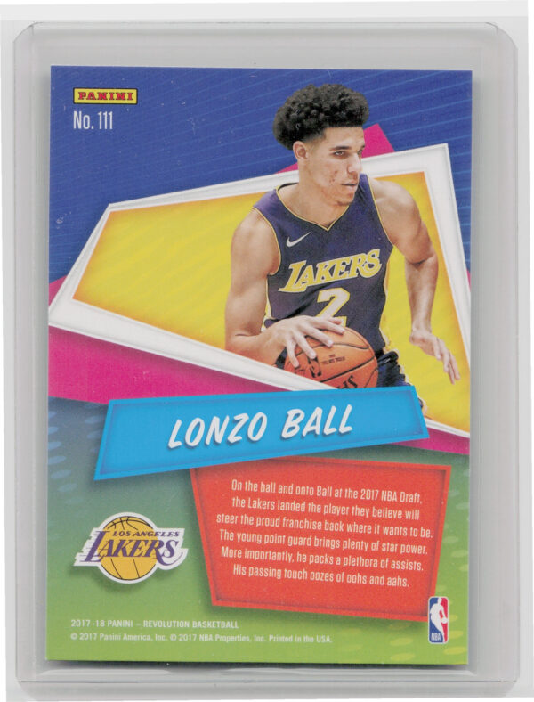 2017-18 Panini Revolution Lonzo Ball RC #111 Lakers - Image 3