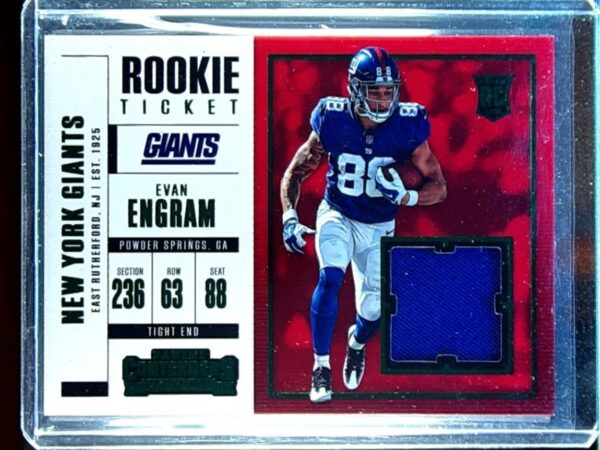 2017 Contenders Evan Engram JSY VAR #SW-24 Giants Rookie Ticket Swatches