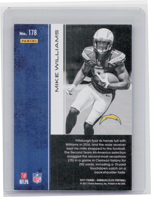 2017 Donruss Elite Mike Williams Red SN149 #178 Chargers - Image 3