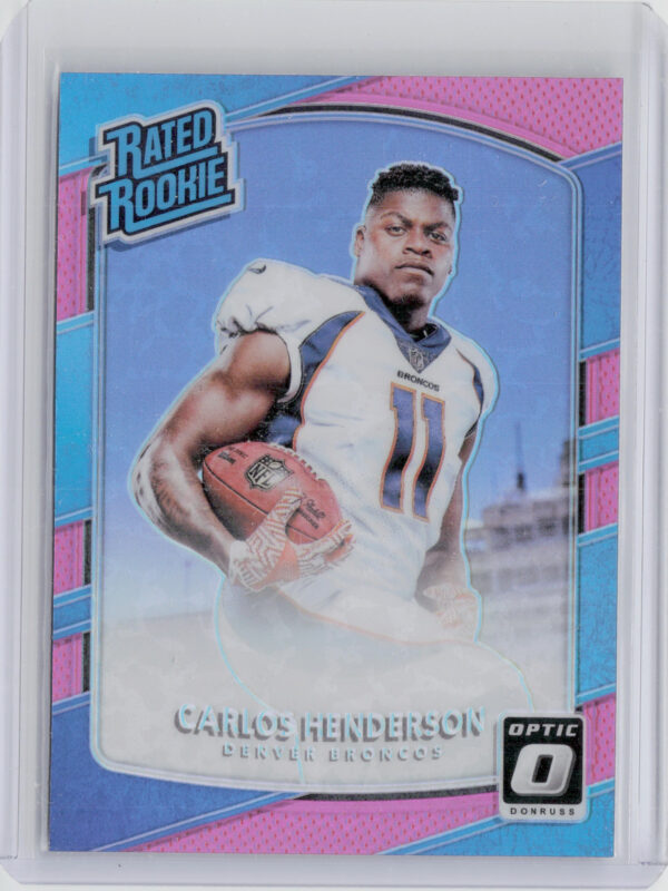 2017 Donruss Optic Carlos Henderson Pink #186 Broncos
