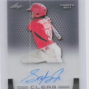 2017 Leaf Trinity Shedric Long AU #CA-SL1 Reds Clear Autographs Gray