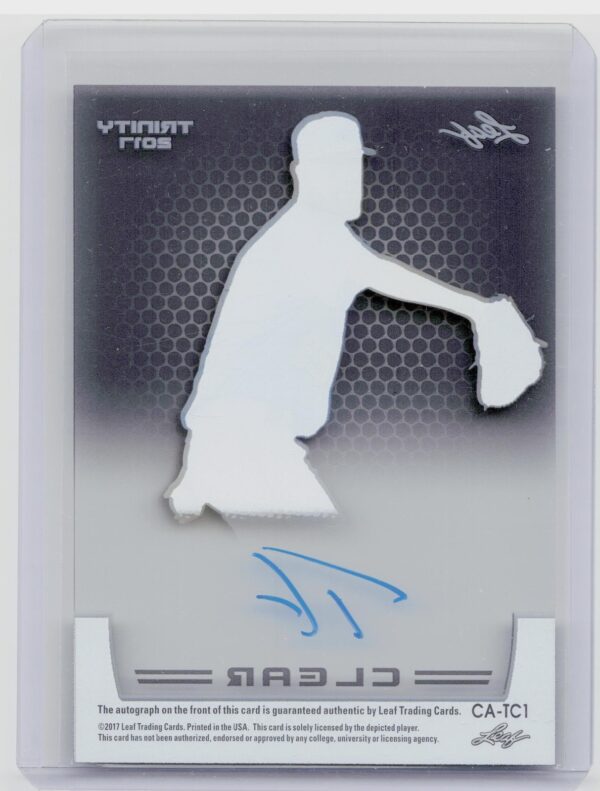 2017 Leaf Trinity Trevor Clifton Auto #CA-TC1 Cubs Clear Autographs Gray - Image 3
