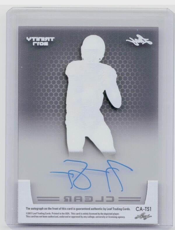 2017 Leaf Trinity Tyrone Swoopes AU #CA-TS1 Longhorns Clear Autographs - Image 3