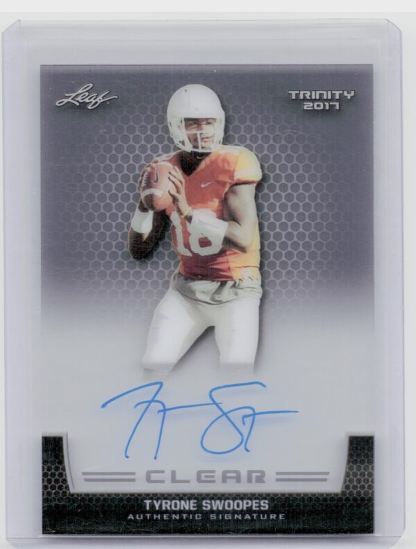 2017 Leaf Trinity Tyrone Swoopes AU #CA-TS1 Longhorns Clear Autographs