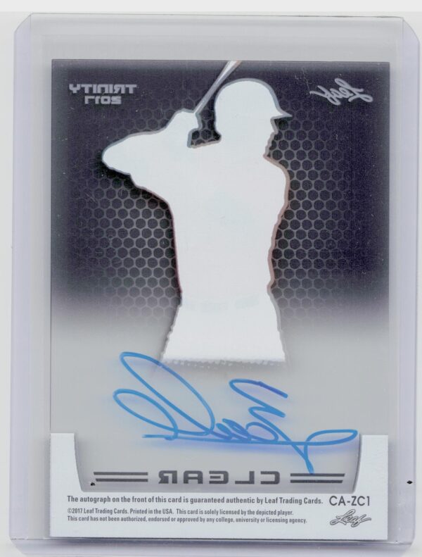 2017 Leaf Trinity Zack Collins Auto #CA-ZC1 Sox Clear Autographs Gray - Image 3
