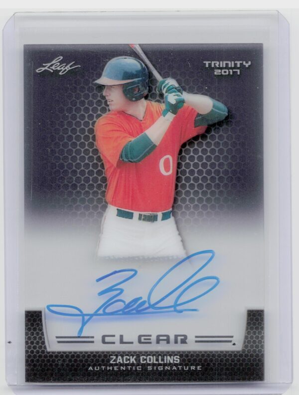 2017 Leaf Trinity Zack Collins Auto #CA-ZC1 Sox Clear Autographs Gray