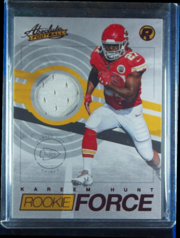 2017 Panini Absolute Kareem Hunt MEM #17 Chiefs Rookie Force