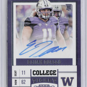 2017 Panini Contenders Draft Picks Elijah Qualls AU #236 Huskies