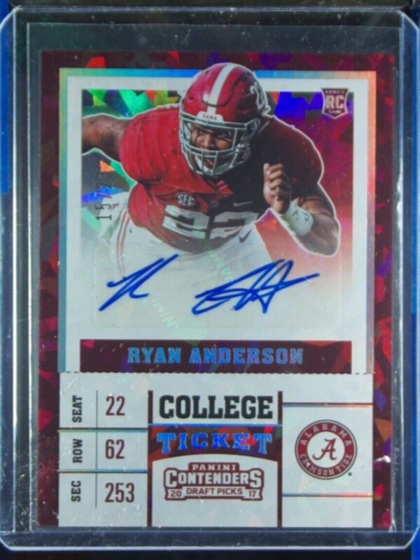 2017 Panini Contenders Draft Picks Ryan Anderson Cracked Ice AU SN23 #244 Tide