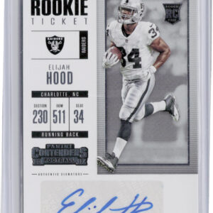 2017 Panini Contenders Elijah Hood AU RC #117 Raiders